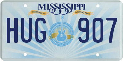 MS license plate HUG907