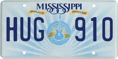 MS license plate HUG910