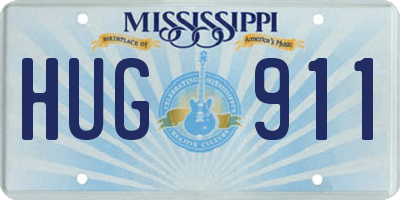 MS license plate HUG911