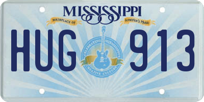 MS license plate HUG913
