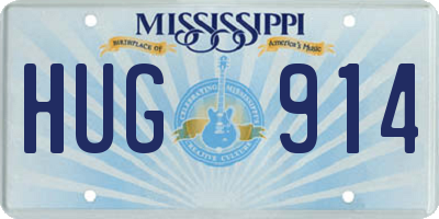 MS license plate HUG914