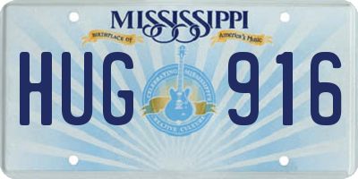 MS license plate HUG916