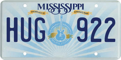 MS license plate HUG922