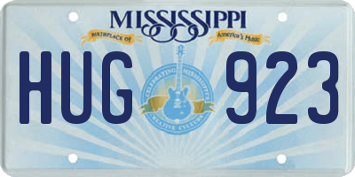 MS license plate HUG923