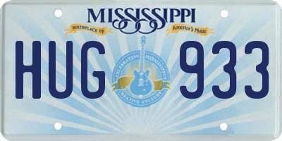 MS license plate HUG933