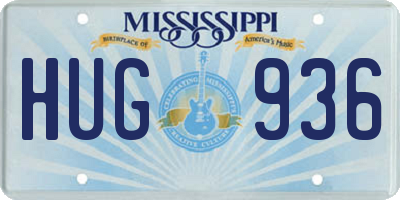 MS license plate HUG936