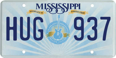 MS license plate HUG937