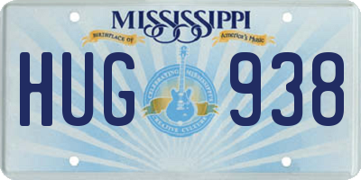 MS license plate HUG938