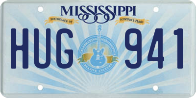 MS license plate HUG941