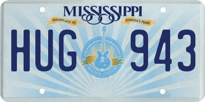 MS license plate HUG943