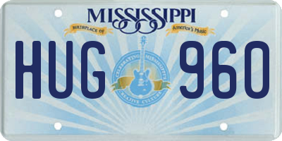 MS license plate HUG960