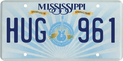 MS license plate HUG961