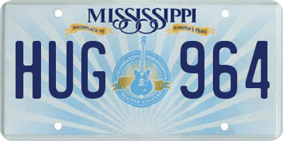 MS license plate HUG964