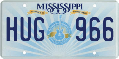 MS license plate HUG966