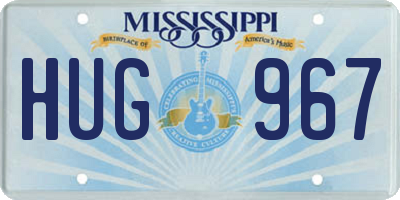 MS license plate HUG967