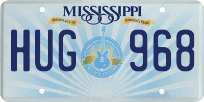 MS license plate HUG968