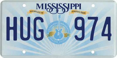 MS license plate HUG974