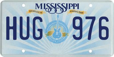 MS license plate HUG976