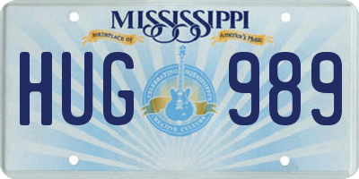 MS license plate HUG989