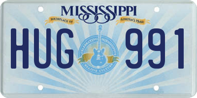 MS license plate HUG991