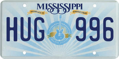 MS license plate HUG996