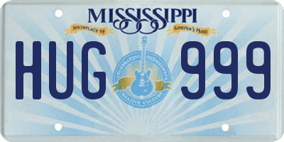 MS license plate HUG999