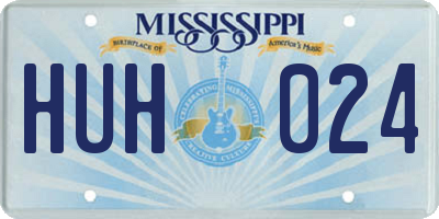 MS license plate HUH024