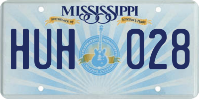 MS license plate HUH028