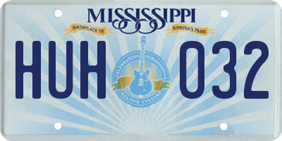 MS license plate HUH032