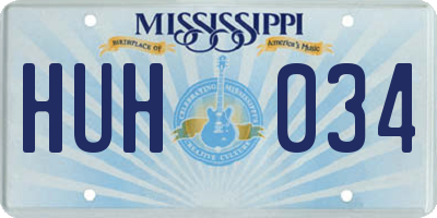 MS license plate HUH034
