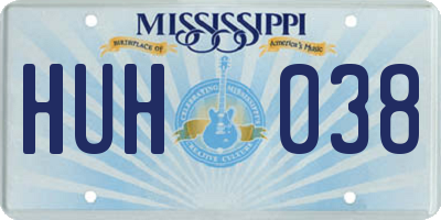 MS license plate HUH038