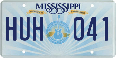 MS license plate HUH041