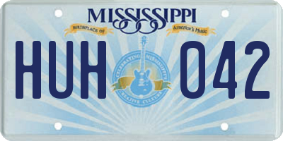 MS license plate HUH042