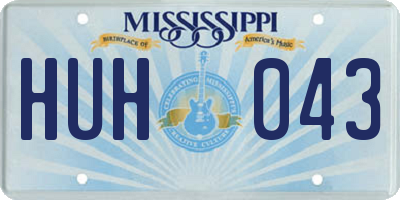 MS license plate HUH043