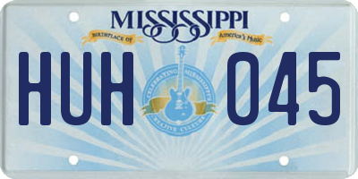 MS license plate HUH045