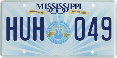 MS license plate HUH049