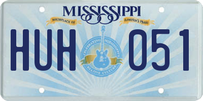 MS license plate HUH051