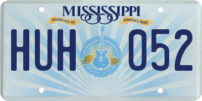MS license plate HUH052