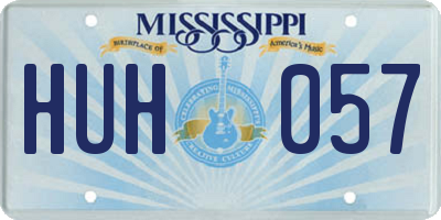 MS license plate HUH057