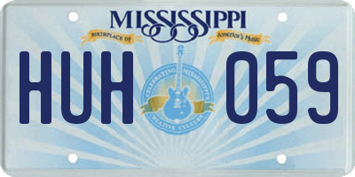 MS license plate HUH059