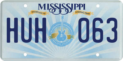 MS license plate HUH063