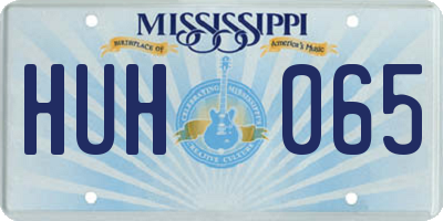 MS license plate HUH065