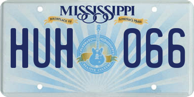 MS license plate HUH066