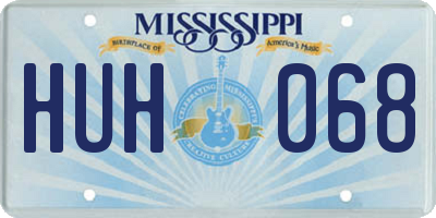 MS license plate HUH068