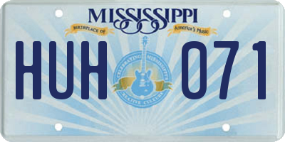 MS license plate HUH071