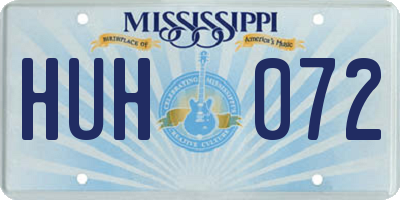 MS license plate HUH072