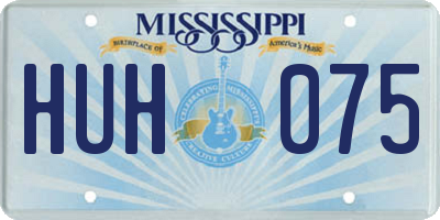 MS license plate HUH075