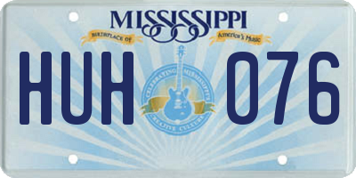 MS license plate HUH076