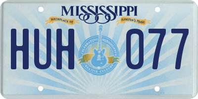 MS license plate HUH077