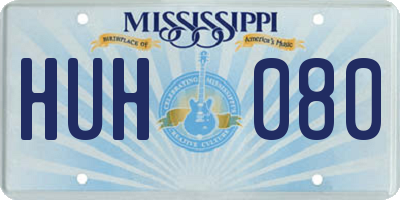 MS license plate HUH080
